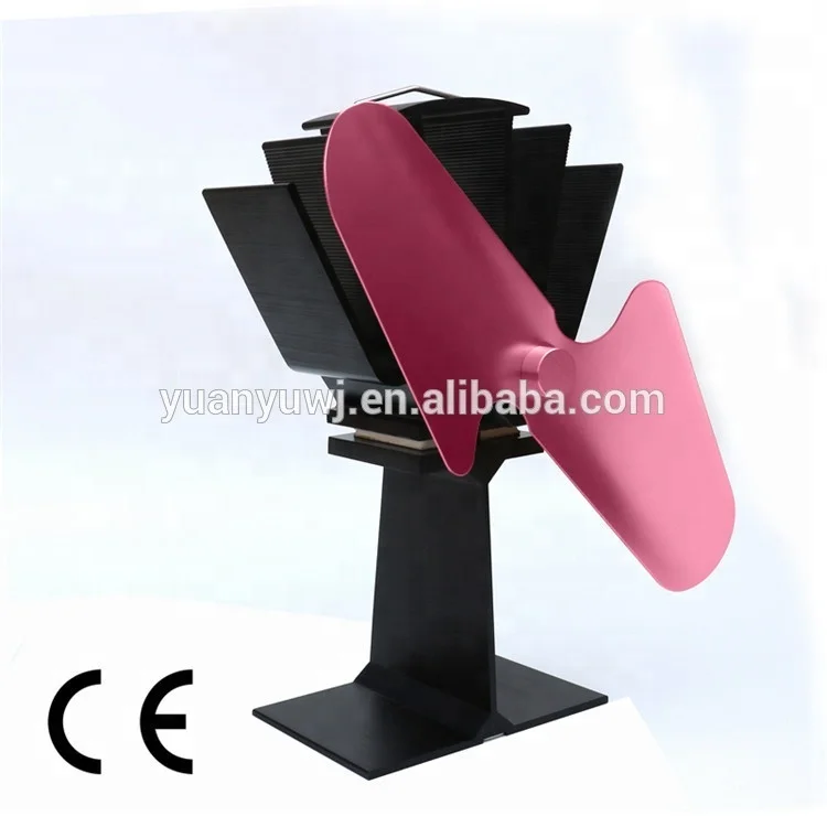 Тепла питание дровяной печи вентилятор с 2 лезвиями вентилятор для камина для газа/гранул/бревно/дровяной печи вентилятор