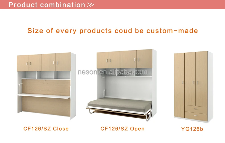 Living Room Folding Sofa Wall Bed Mechanism With SGS Certificate