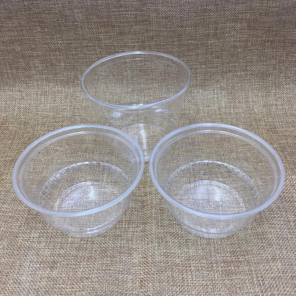 Custom Logo Disposable Clear PET 6 oz 8 oz 12 oz 16 oz Yogurt Cup Plastic With Dome lid