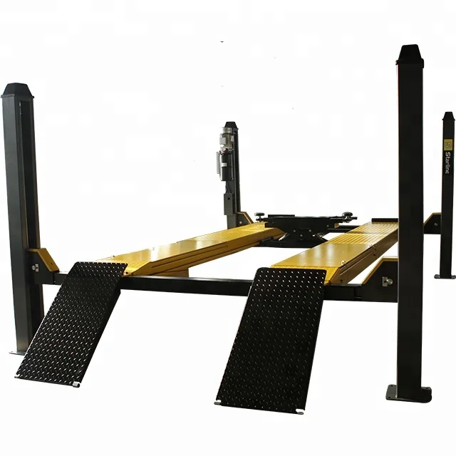 4 Post Car Lift 5/5.5 tons hydraulic cylinder Auto Lift home garage workshop hoist Ultimate Jack with ramp