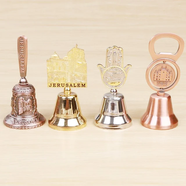 Custom Zinc Alloy Jerusalem Religion Hand Bells