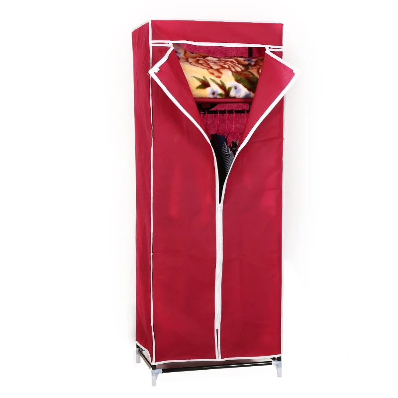 factory outlet Modern Fabric Convenient Clothes Cabinet  Folding clothes hanger wardrobe