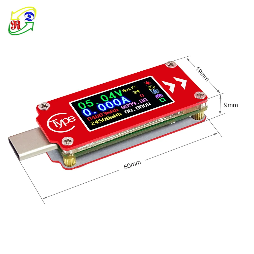 RD Type-C TC64  DC USB voltage current tester voltmeter ammeter PD charger  Color LCD Display power bank USB Meter