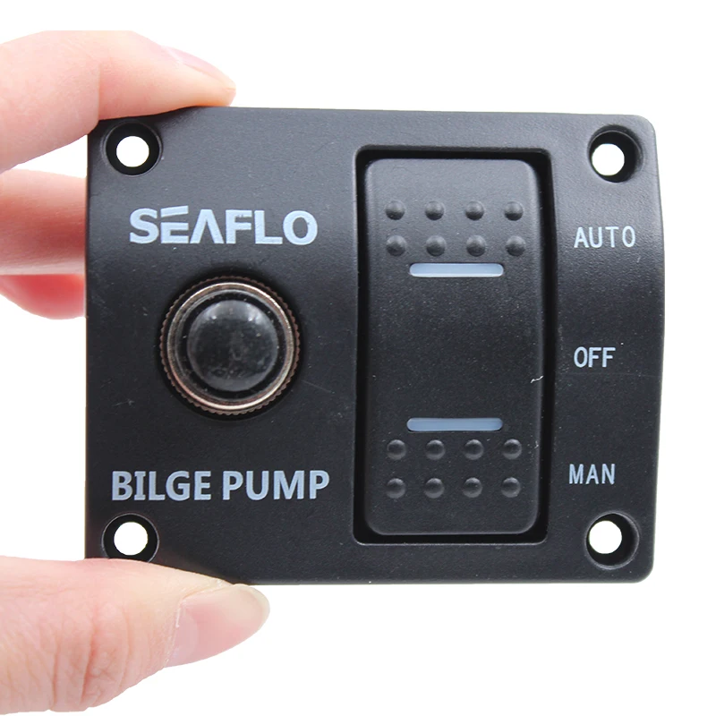 Boat Switch Panel With Led Light 2/3 Way For Bilge Pump