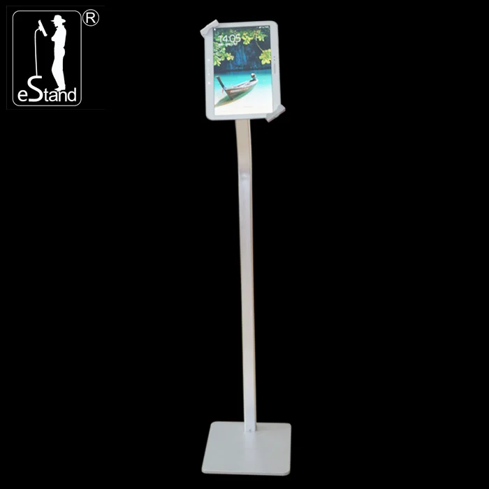 eStand BR22022Q free flooring tablet stand adjustable aluminum clamp for ipad pedestal