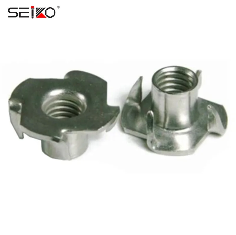 Stainless Steel Four Claw Threaded Insert Pronged Tee Nut DIN1624