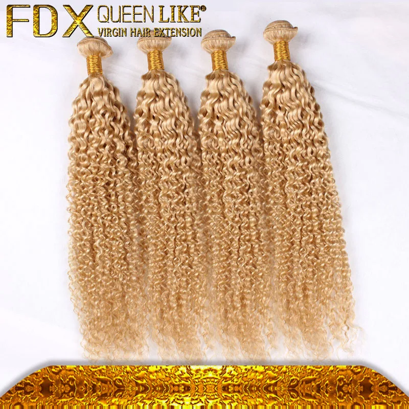 
Tangle free & shed free No chemical process nice touch blonde 613# color kinky curly hair 