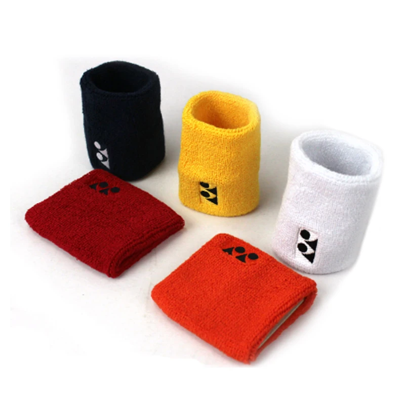 Wholesale terry cotton wristband sport sweatband with logo printed and embroidered logo