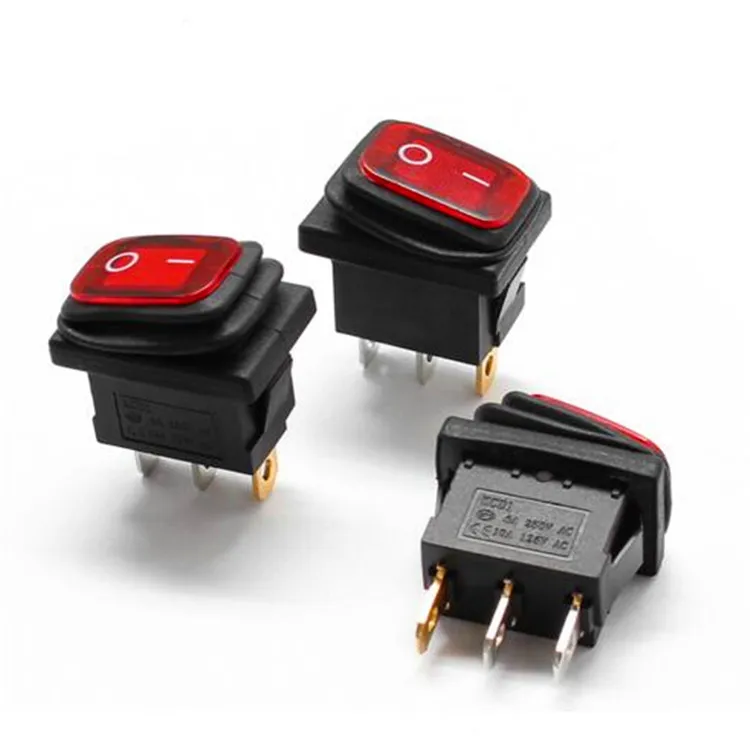 KCD1 16x22mm Waterproof Automotive 12V Rocker Toggle Switch