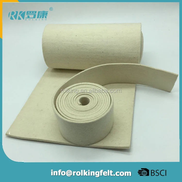 industry use 100% wool felt belt Steel Slitting Machine Felt 10mm