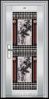 China stainless steel front wrought iron door with window