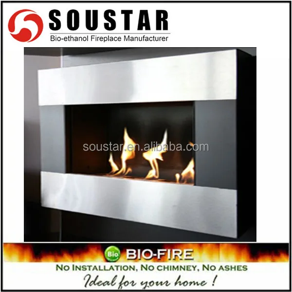 2016 декор, оправа из нержавеющей стали, биоэтанол, настенный камин