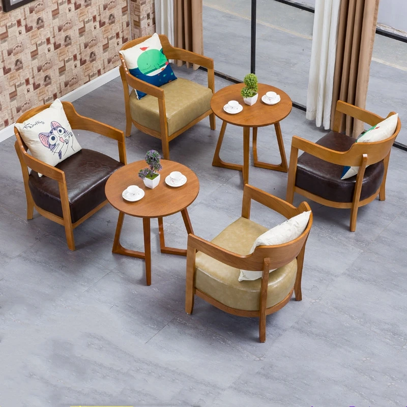 wholesale wooden coffee shop tables and chairs