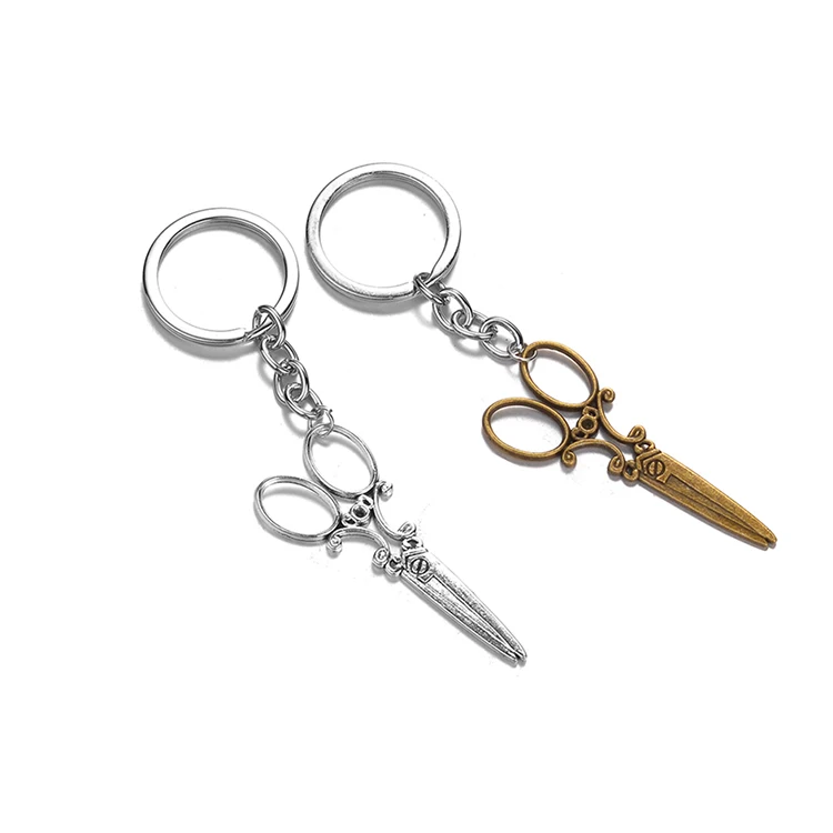 Creative Barber Scissor Key Chain Gadget Keychain folk crafts