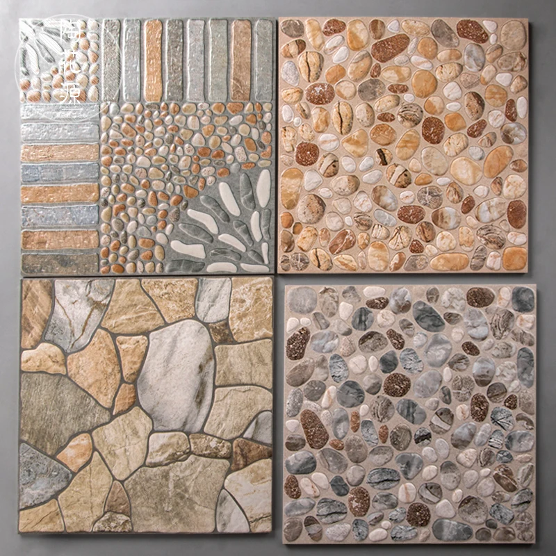 3D Inkjet Stone  Flooring Tile  Matt Finish  Rustic Porcelain 400 X 400