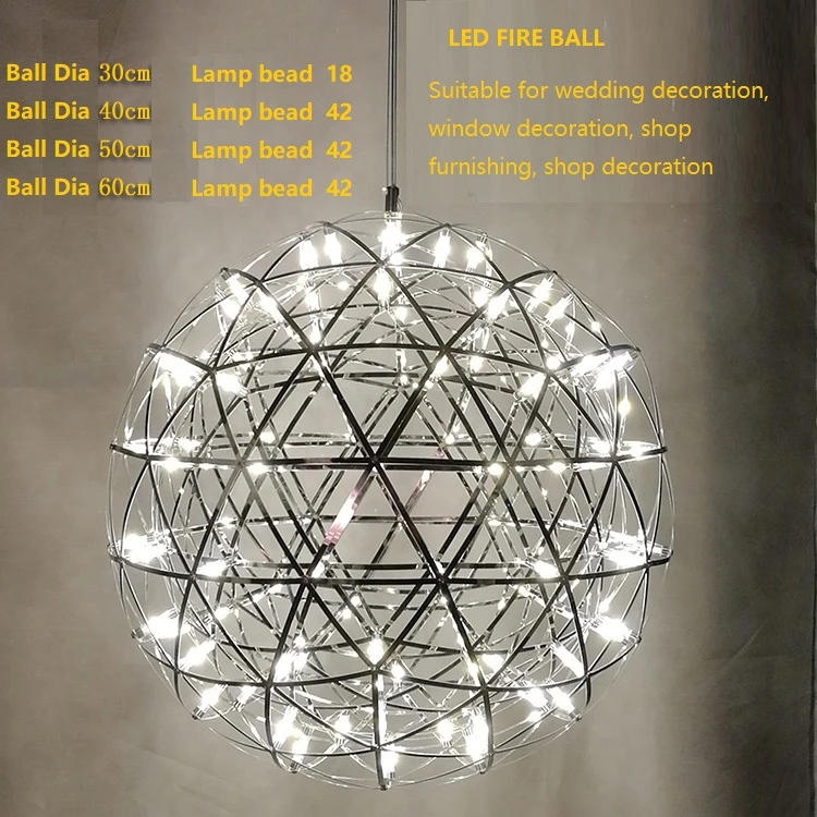 LED fire ball pendent lamp for event weddings Decoration