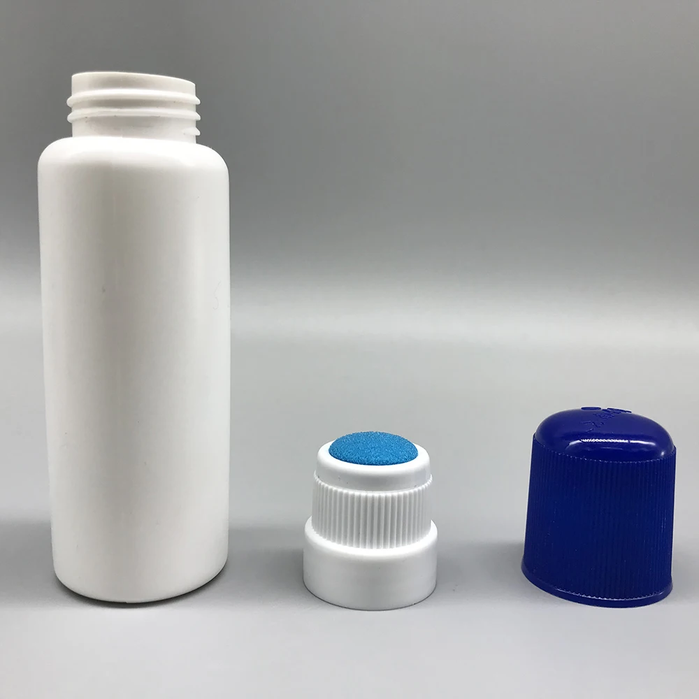 
Medical HDPE 2oz plastic 60ml cleaning glass bottle with sponge applicator 