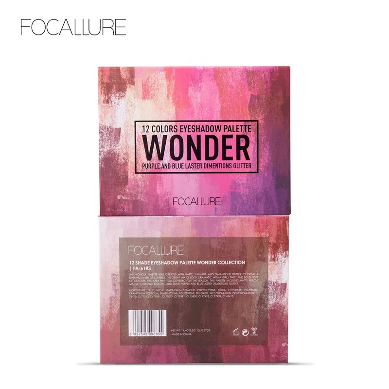 
Focallure Wholesale Eyeshadow Pigment 12 Colors Top Quality Make UP Eye Shadow Palette Freeshipping 