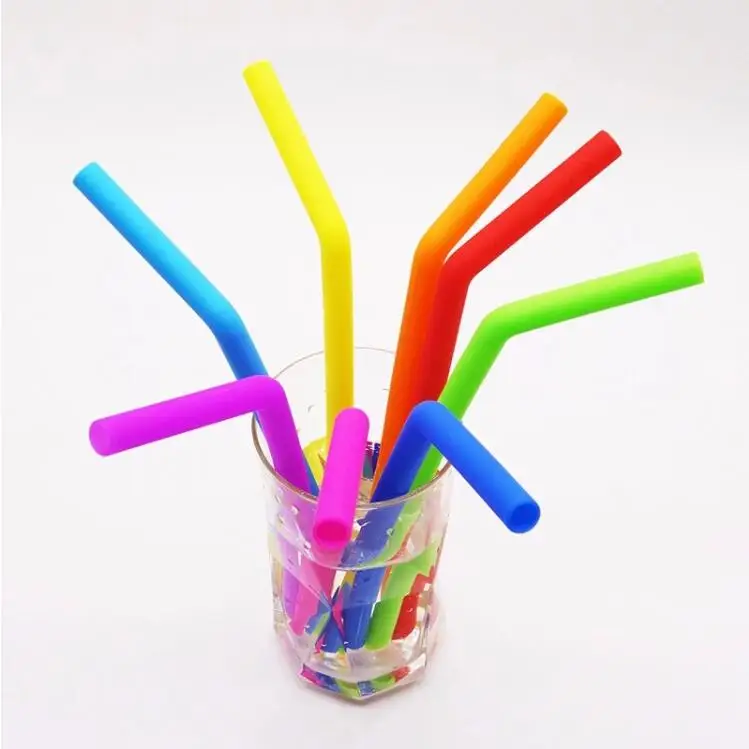 Kids Safety Foldable Silicone Rubber Straw