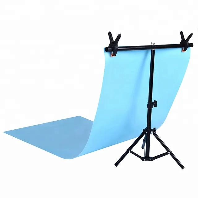 Photography PVC Backdrop Background Support Stand System Metal backgrounds for photo studio with 2 clamps 68cm X 75cm Rated 4.8