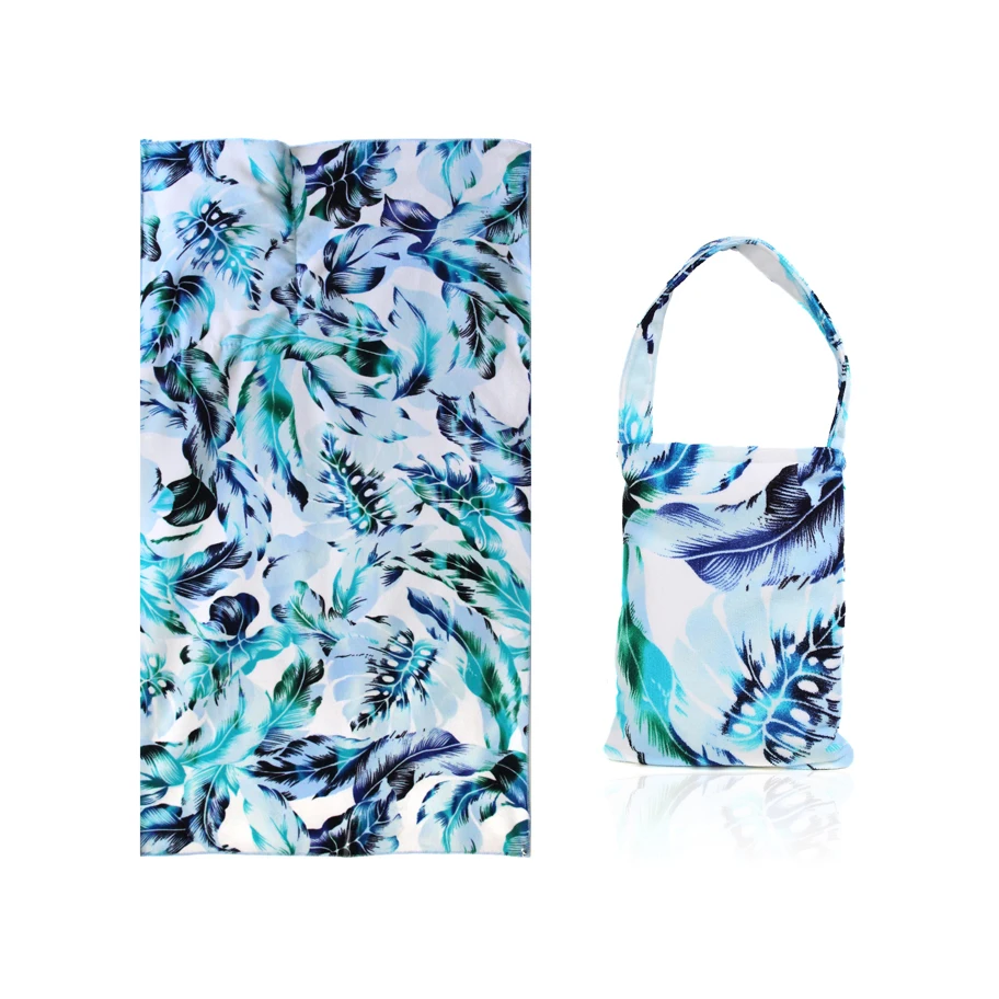 
Wholesale Beach Towel Backpack Printing 2 In 1 Folding Large Custom Summer Tote Beach Towel Bag 