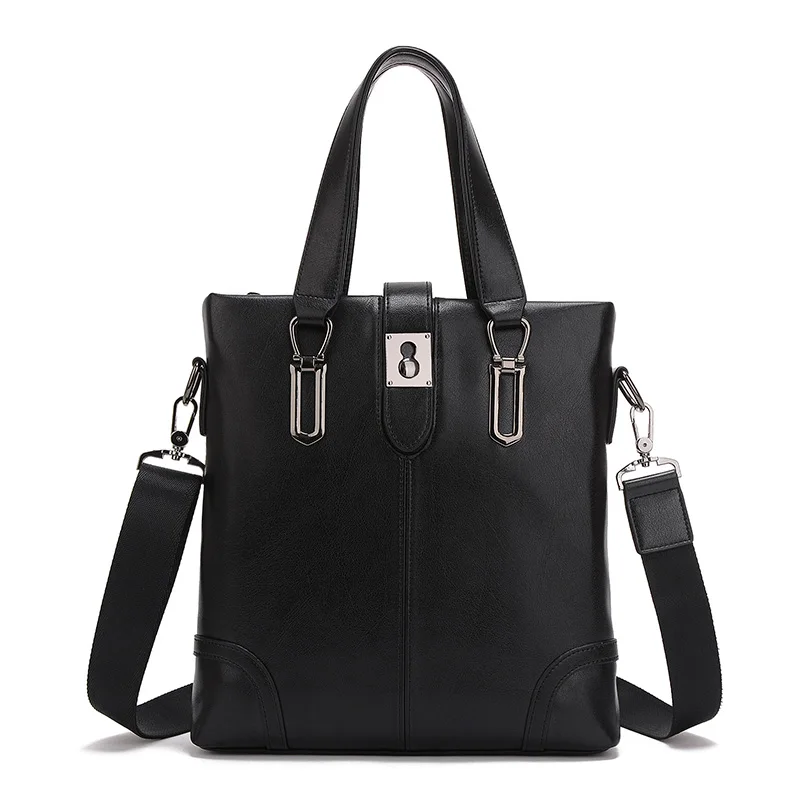 Hot selling leather briefcase  for men new design top quality men shoulder leather briefcases