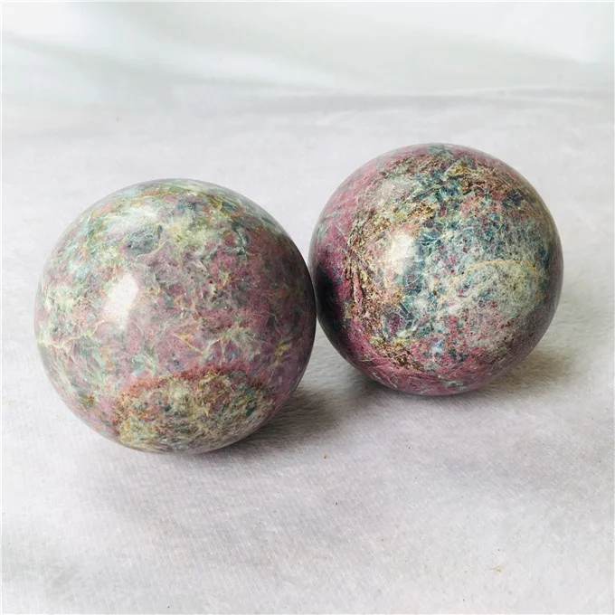 wholesale natural rock crystal ball red green treasure gemstone quartz ball for sale