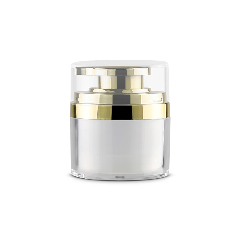 Luxury gold 30g 50g 70g airless cream jar / vitamin c serum jar / sleep mask container