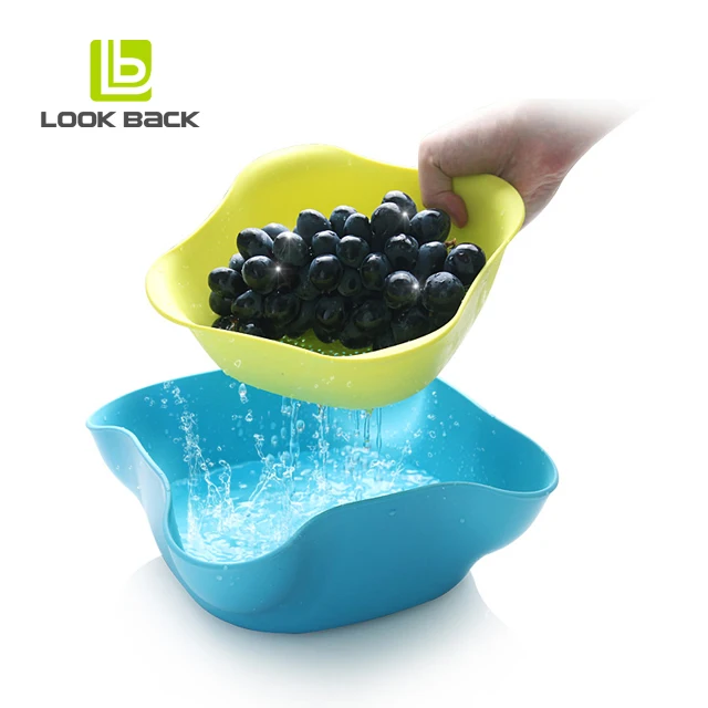 BPA Free Modern Double Dish for Pistachios Peanuts  Edamame Cherries Nuts Fruits Candies Snacks Plastic Serving Dishes and Bowls