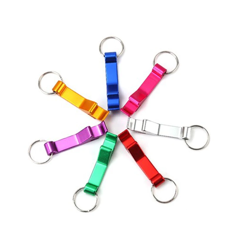Promotional gift custom logo blank stainless steel key ring beer bottle cap opener cheap metal beer bottle keychain opener