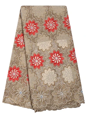 Lace product type cotton lace fabric SL0443 rhinestones swiss voile lace