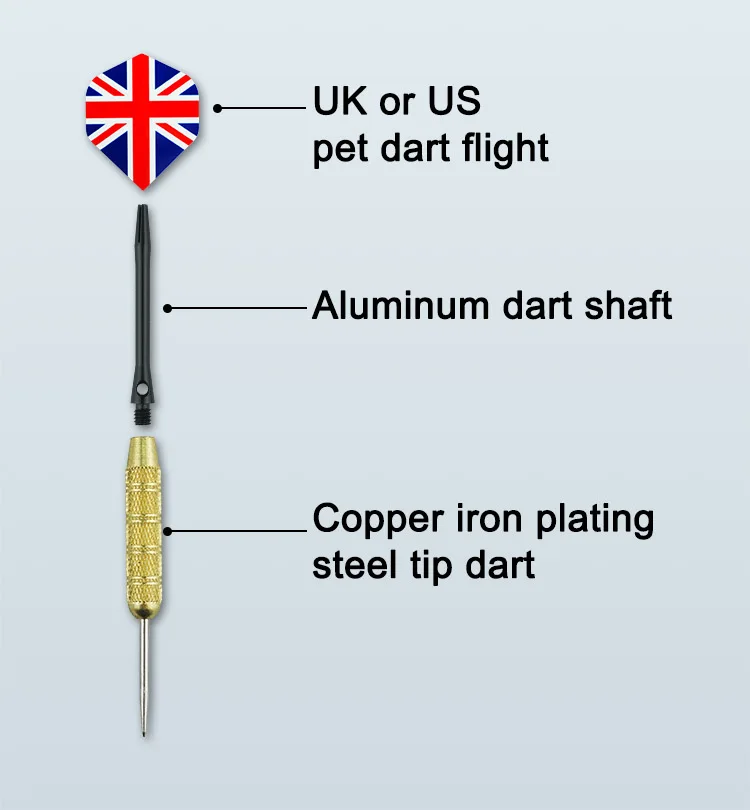 Factory Direct Sale 6 Packs Plastic Tip Darts Set Soft Tip Darts