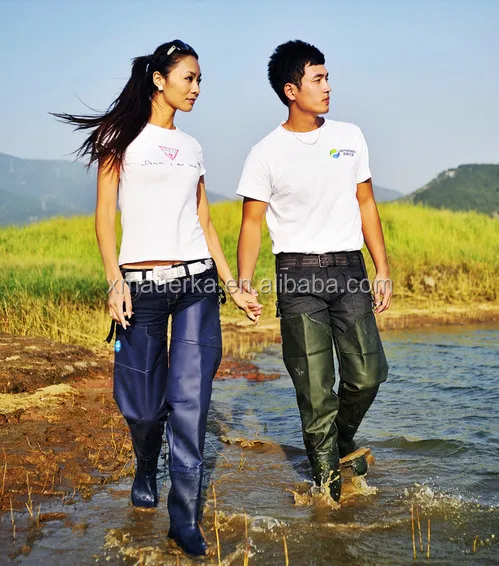
Pvc coated fishing equipment boots knee wader 