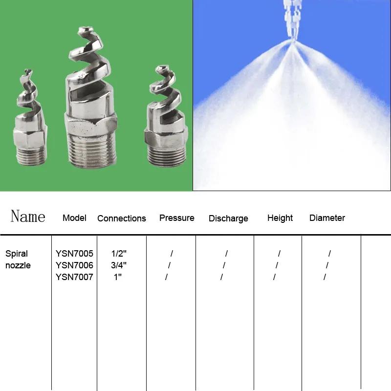 Mist Water House Fountain Spiral Spray Nozzles Jet Sprayer G1/2'