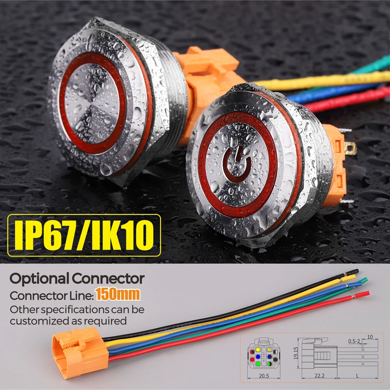 Схема двери переключателя с одним и двумя полюсами DPDT, 30 мм