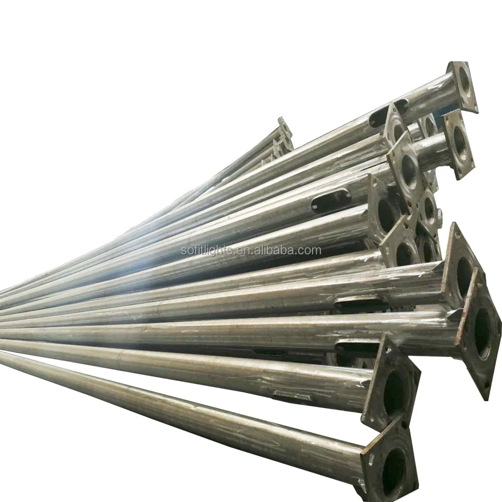 6M galvanized street light pole