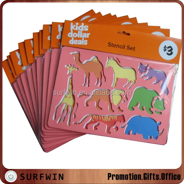 Plastic stencil set for kids painting/drawing template