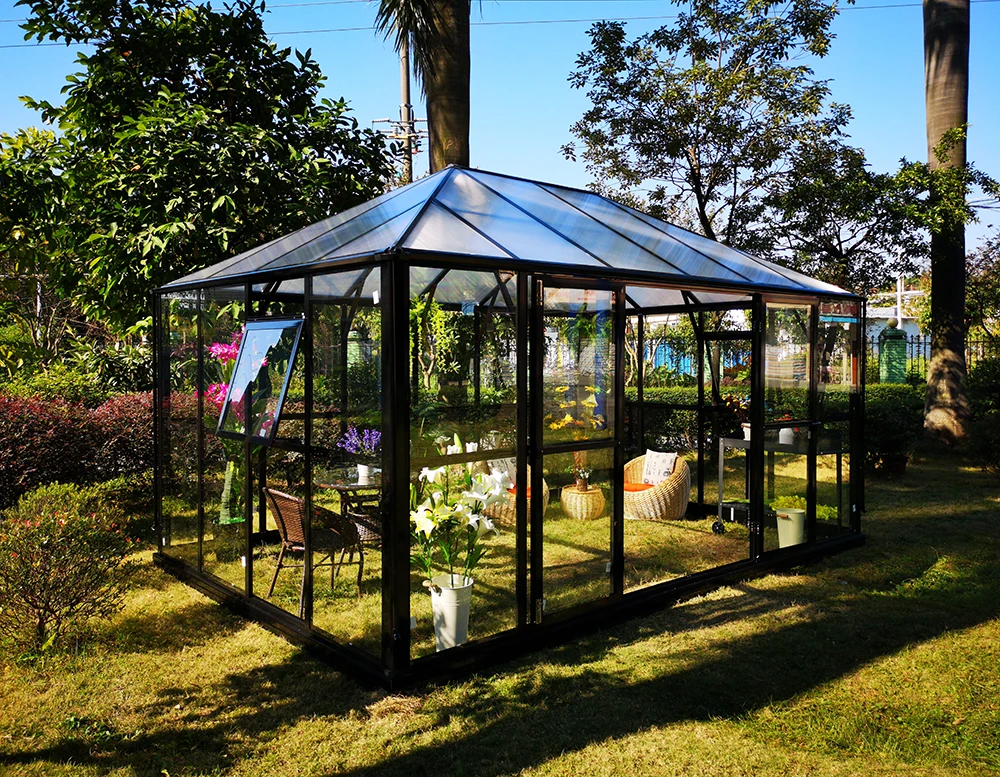 
G-MORE High Quality aluminum frame glass Garden Room prefab house 