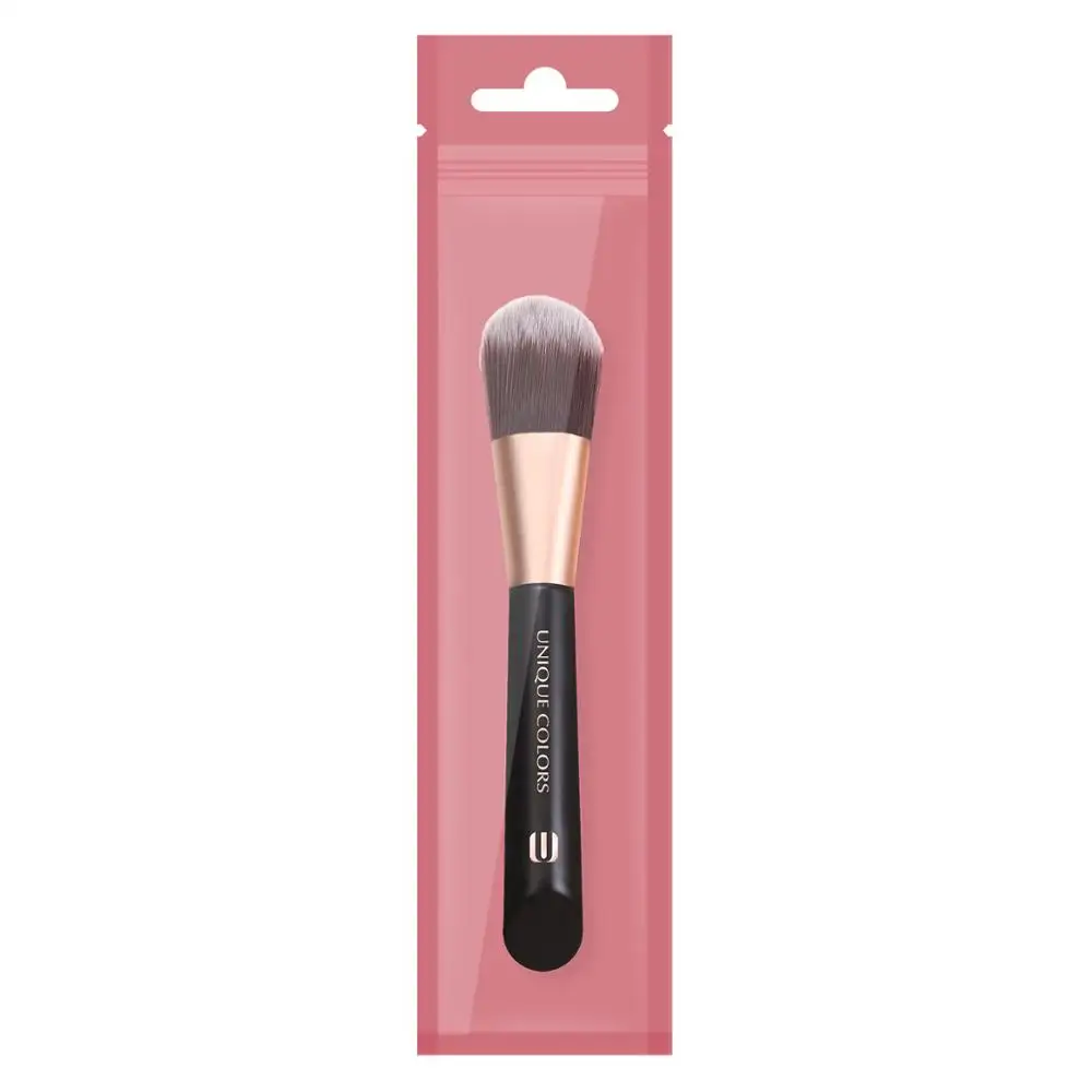 Unique Colors New Curved Makeup Foundation Brush Wood Handle  Face Foundation Brush