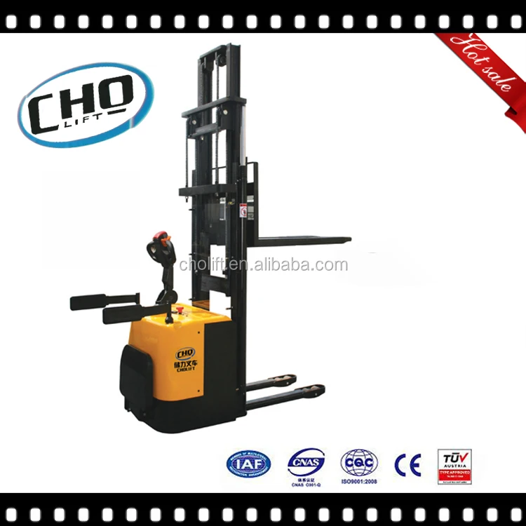 
warehoue equipment 1.5T Electric Pallet Lift Stacker, 1500kg Electric Fork Lift with H mast design 