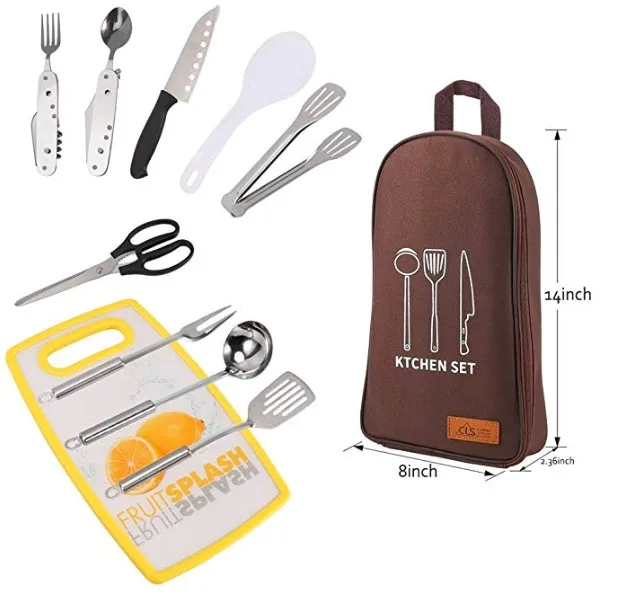 
Utensil Picnic Bag Travel Set Portable BBQ Outdoor Cookware Camping Kitchen 