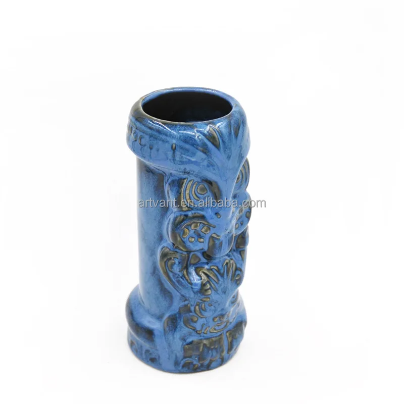 2017 Newest Hot Selling Decorative Cocktail Bar Mug Hawaii Cups Ceramic Tiki Mug with TiKi Design