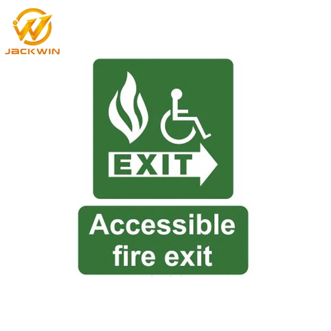 Safety Accessible fire Exit Emergency Warning Signs