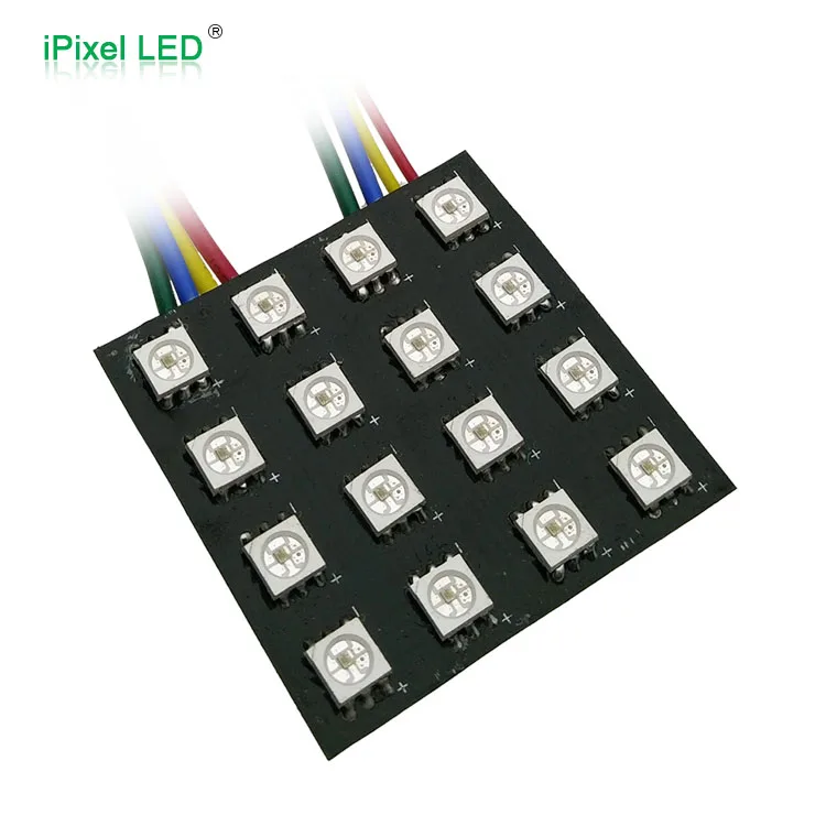 4x4 rgb led matrix IC chip apa102 16 leds flexible led screen