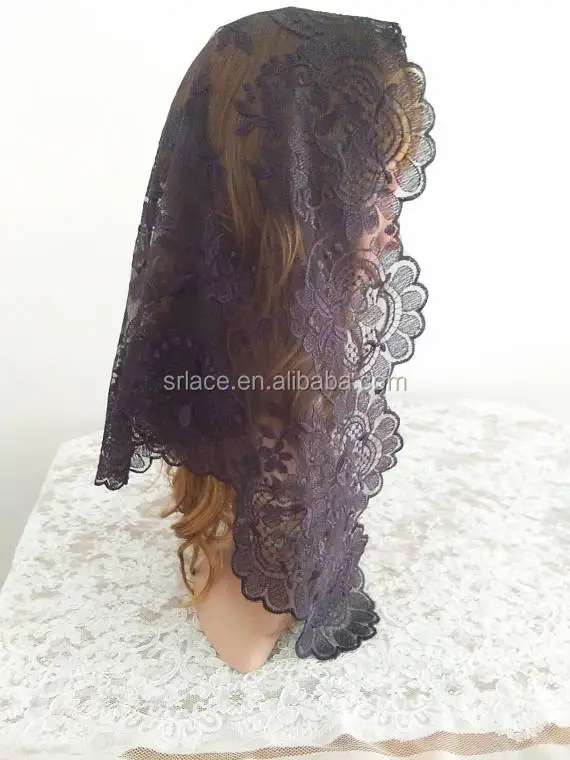 
Catholic Cathedral Lace Veil Embroidery Spanish Lace Veil 