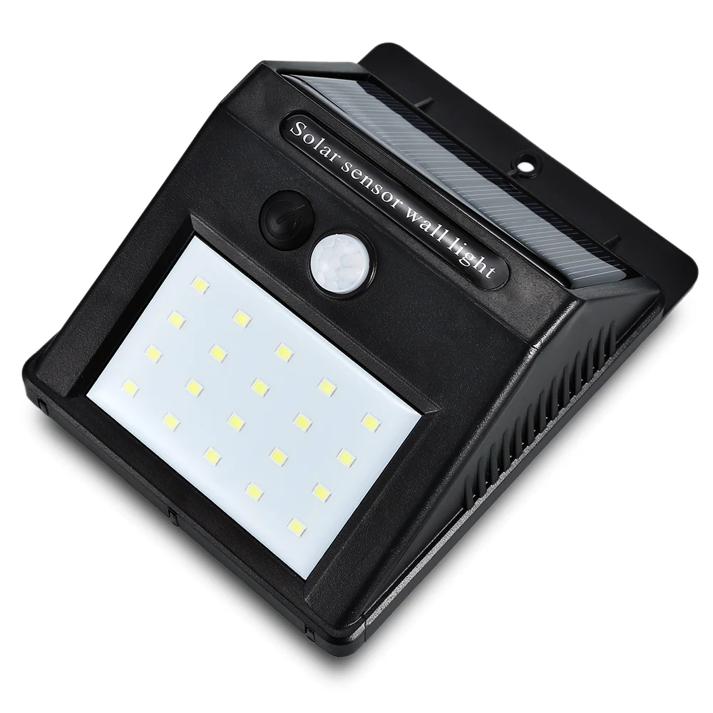LED Solar Power Light 20LED Wall mounted PIR Motion Sensor Outdoor Waterproof solar water
