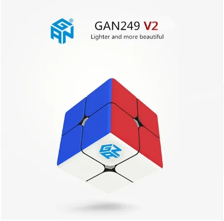 Лидер продаж Gan249 v2 2x2x2 волшебный скоростной куб GAN 2x2 на заказ для игрушек-пазлов