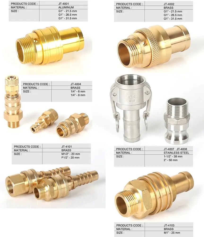 Factory wholesale brass quick connect couplings quick connector for gas nitto quick connector