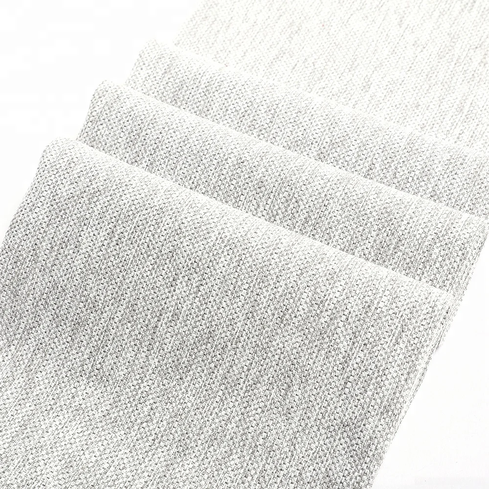 Sofa Weave Upholstery Fabric 100% White Polyester Cotton Textile Fabric By Rolls