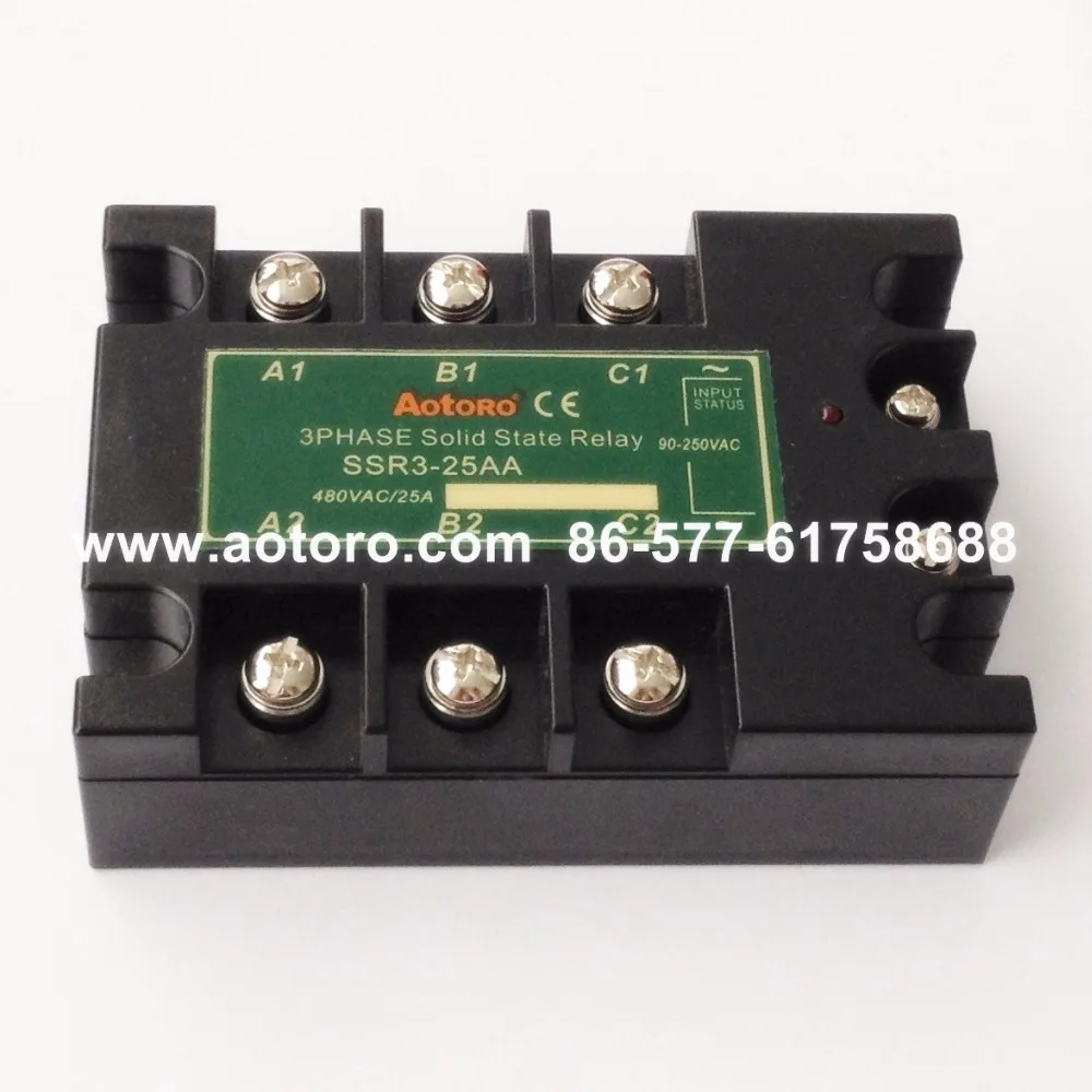 Solid state relay SSR3-100DA 100A three phase electrical relays 100a 24v